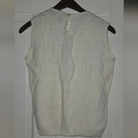 Vintage Turbo Orlon Acrylic sleeveless sweater, approx size M - Picture 4 of 7